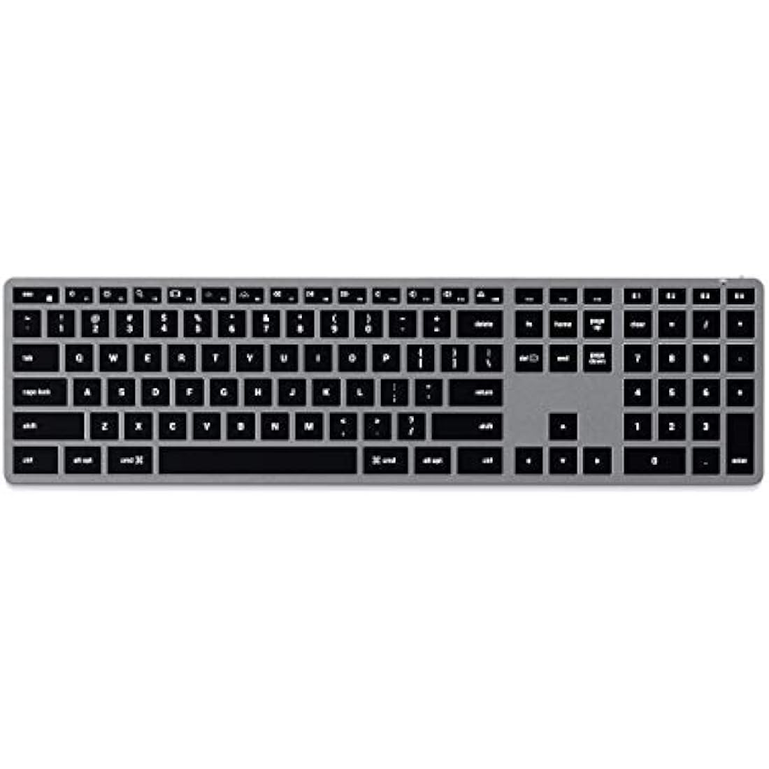 Satechi Slim X3 Bluetooth Backlit Keyboard with Numeric Keypad - Space Grey