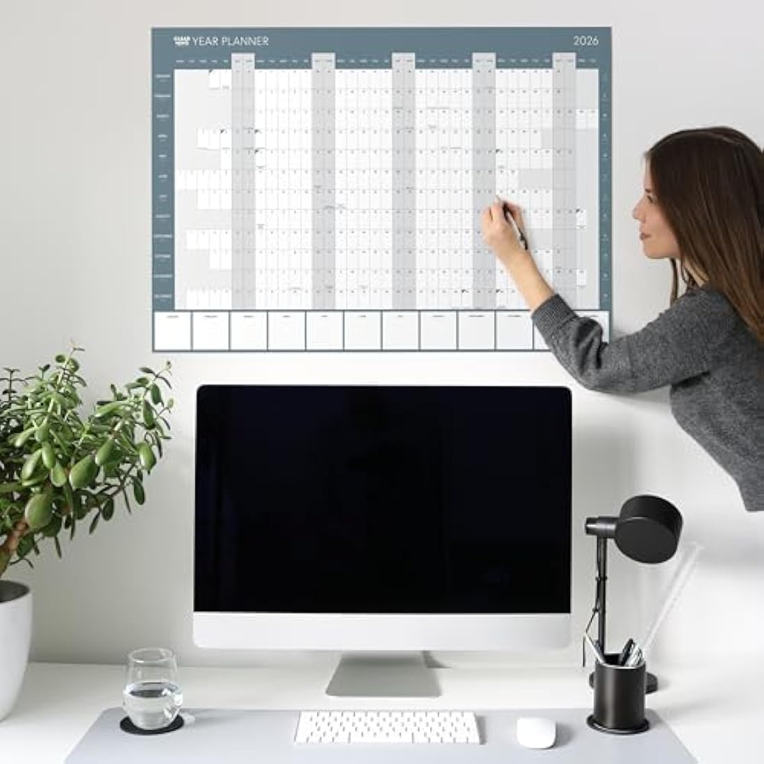 Clear Mind Concepts 2026 Wall Planner – Large A1 Yearly Calendar