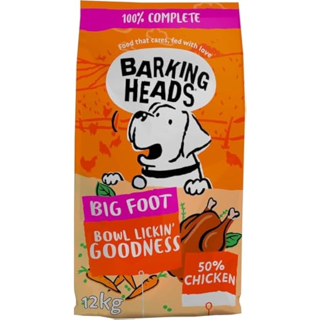 Barking Heads Bowl Lickin' Chicken Dry Dog Food - Large Breed Adult 12kg