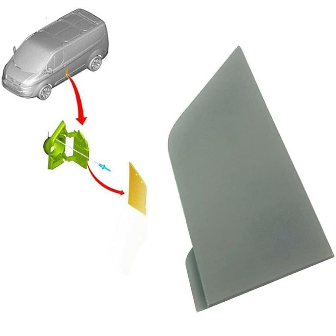 Ford Transit Tourneo Custom Fuel Tank Filler Flap Cover Cap 2012-2016