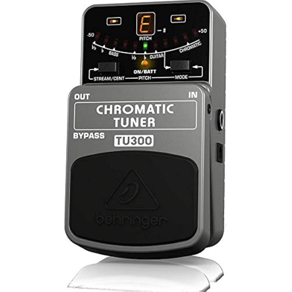 Behringer TU300 Chromatic Tuner Pedal for Guitar and Bass – LED Display