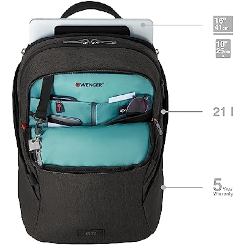 Wenger MX Light 16-Inch Laptop Backpack with Tablet Pocket – Grey