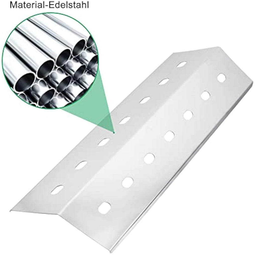 Well Grill Stainless Steel Heat Plate Flame Tamer for Gas Grill, 2-Pack