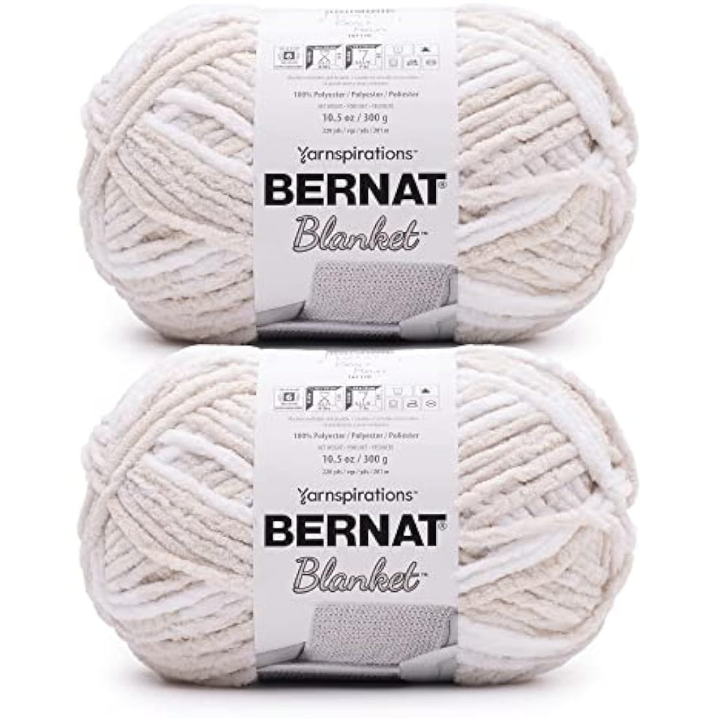 Bernat Blanket Beach Foam Chenille Yarn – 2 Pack Super Bulky Polyester