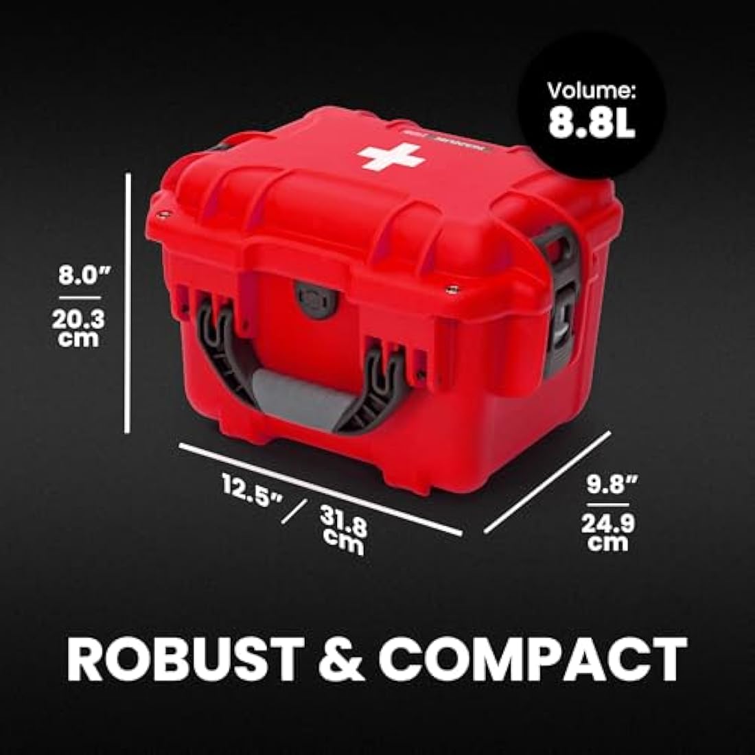Nanuk 908 Waterproof First Aid Case – Red Hard Shell Medical Box