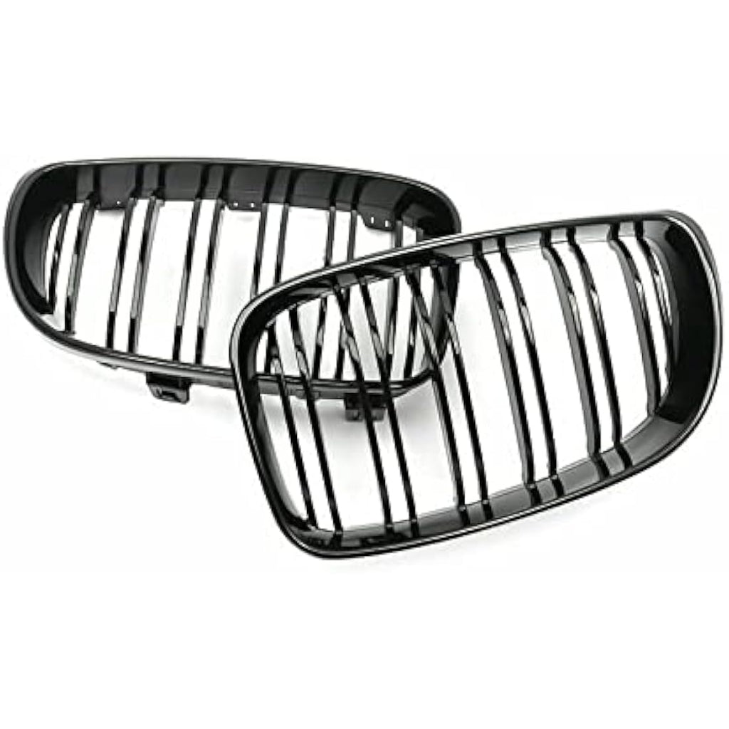 Gloss Black Dual Slat Front Kidney Grille for BMW 1 Series