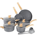 Kitchen Academy 12-Piece Nonstick Cookware Set | Induction Pots & Pans