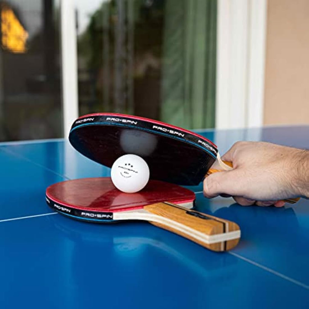 PRO SPIN Table Tennis Bat Set - 1.8mm Sponge Rackets with 3-Star Balls