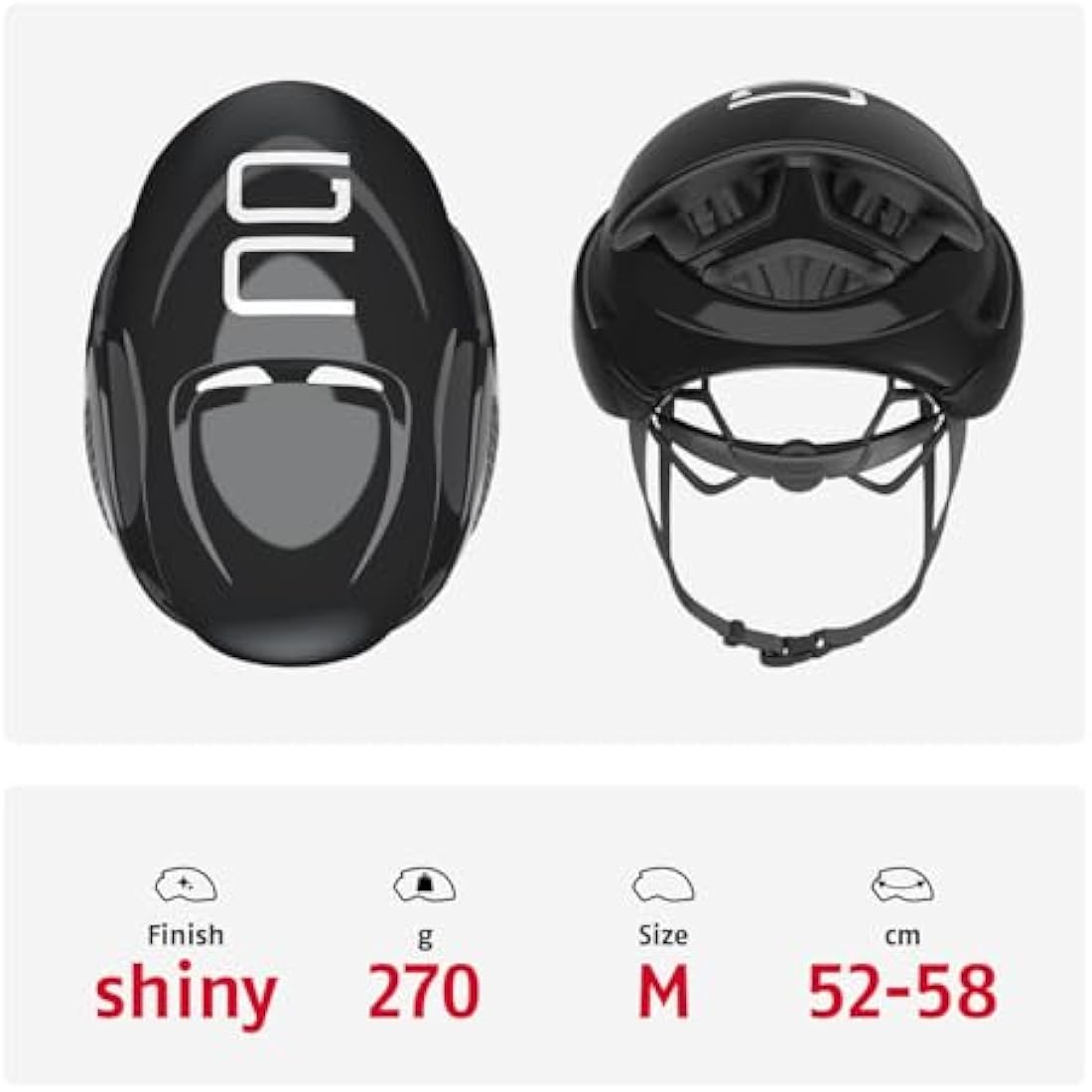 ABUS GameChanger Aerodynamic Racing Bike Helmet – Black, Size S
