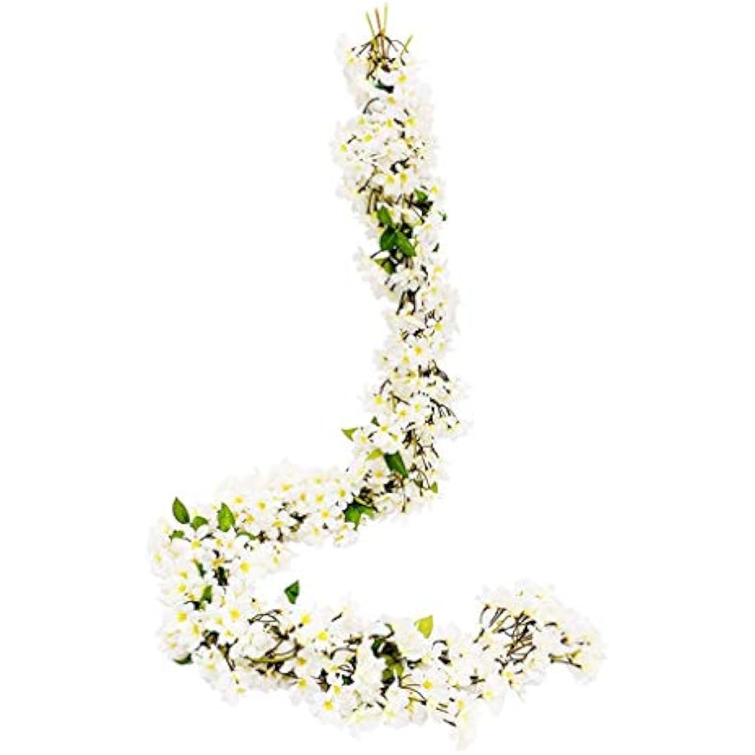 JUSTOYOU 2 Pcs Artificial Cherry Blossom Vine | 5.7FT Silk Sakura Garland