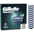 Gillette Mach3 Razor Blade Refills for Men - 12 Count Steel Blades