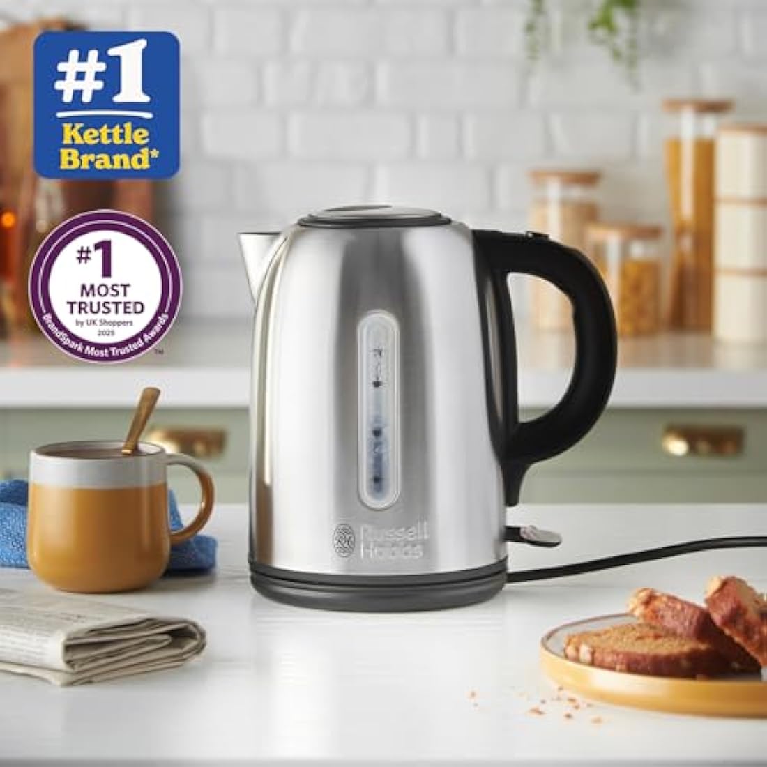 Russell Hobbs 1.7L Electric Kettle – Brushed Stainless Steel