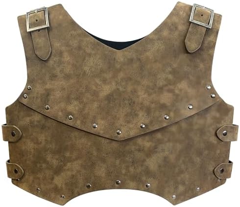 Medieval Faux Leather Chest Armor - Adjustable LARP Knight Gear