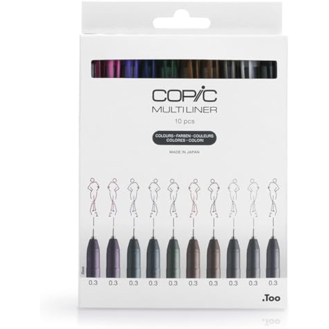 Copic Multiliner Set of 10 | Waterproof Archival Fineliner Pens