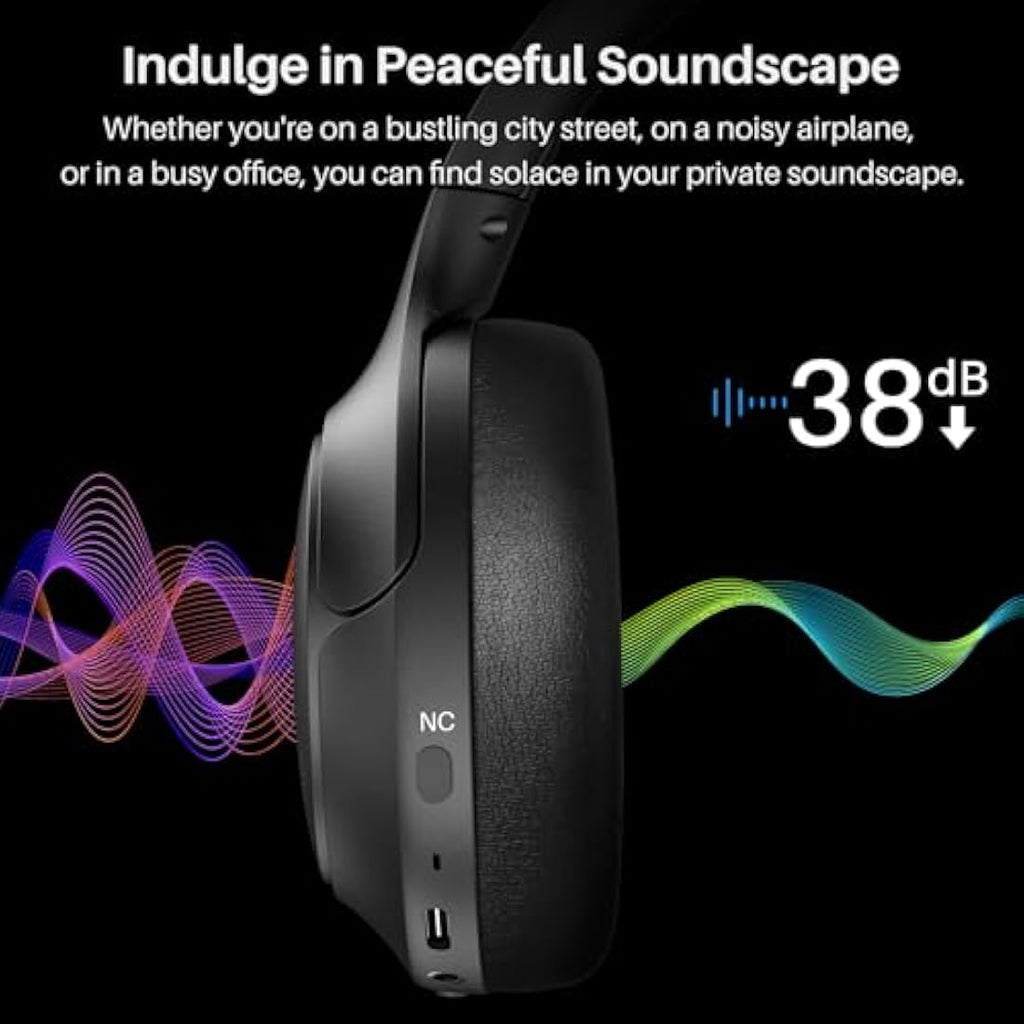 TOZO HT2 Hybrid Active Noise Cancelling Over Ear Wireless Headphones