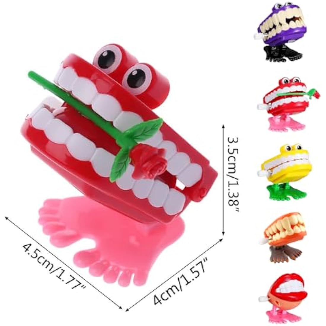 Jolof Store Chattering Teeth Wind Up Toy – 5 Style Novelty Party Favors