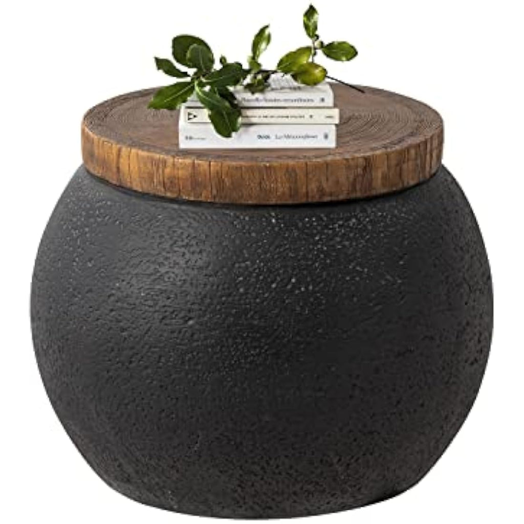 HOMPUS Jar Shaped Side Table – Modern Magnesia Accent End Table