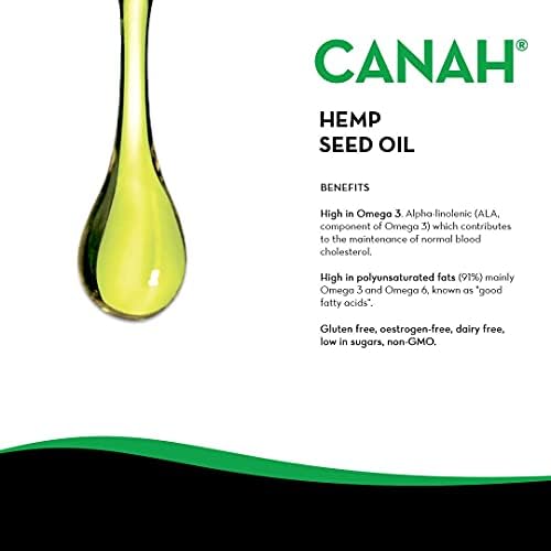 Canah Organic Hemp Seed Oil – 3L Cold Pressed Unrefined Vegan Oil