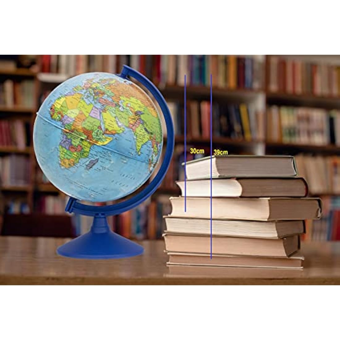 Exerz 30cm Educational World Globe – Rotating Swivel Geography Tool