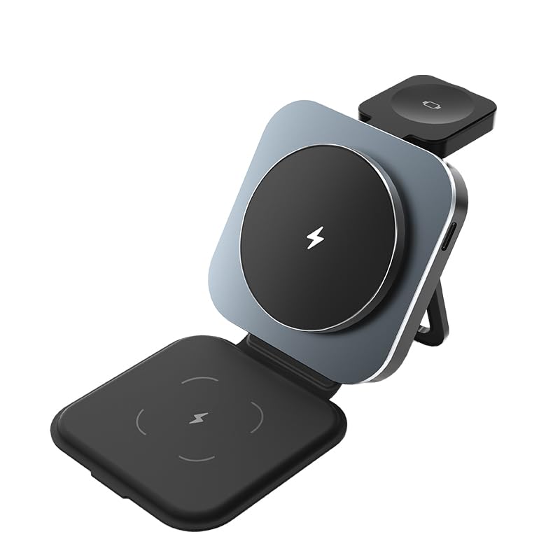 Jolof Store 3-in-1 Magnetic Wireless Charger – Foldable Travel Station