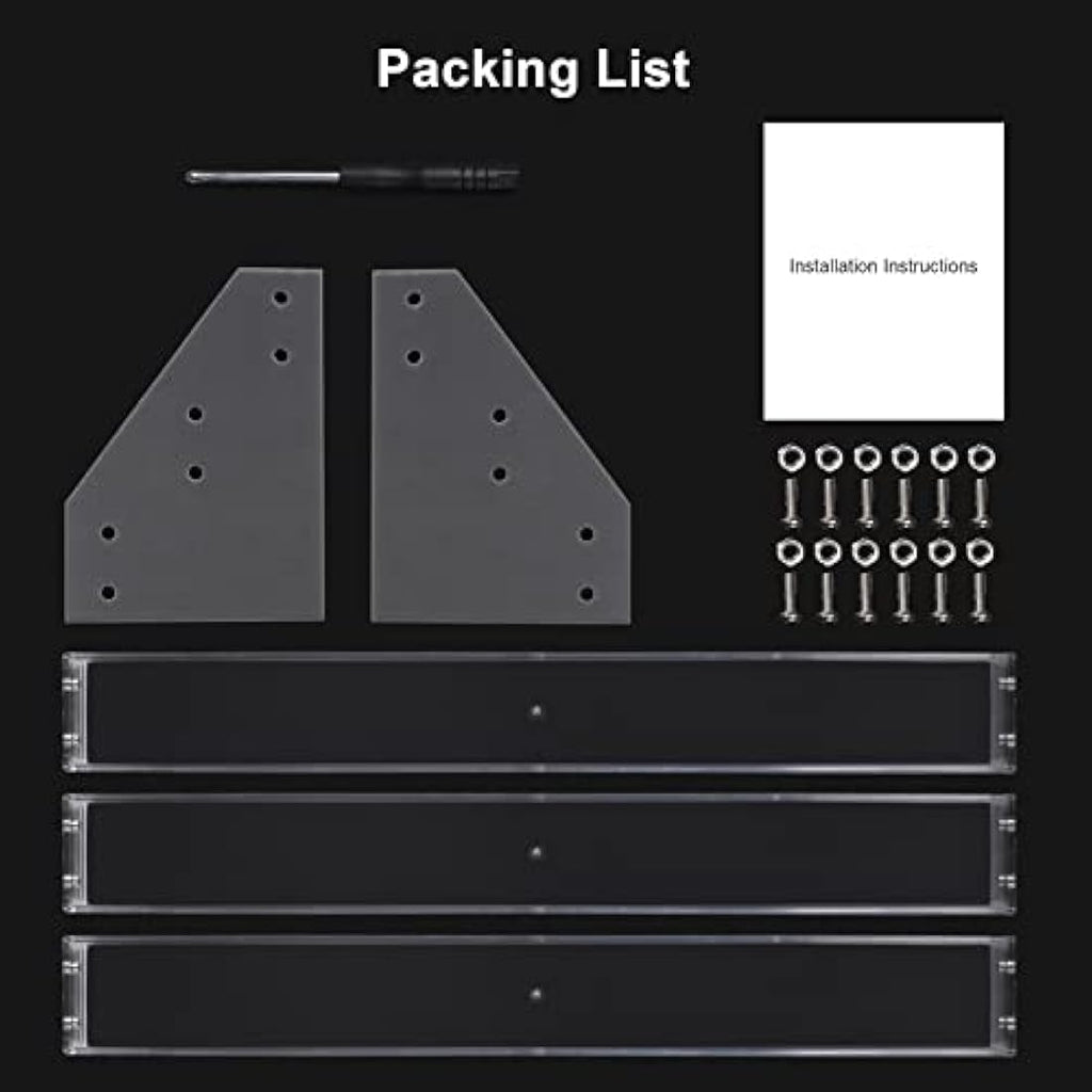 BTremary 3-Pack Clear Acrylic Nail Polish Organiser & Paint Display Stand