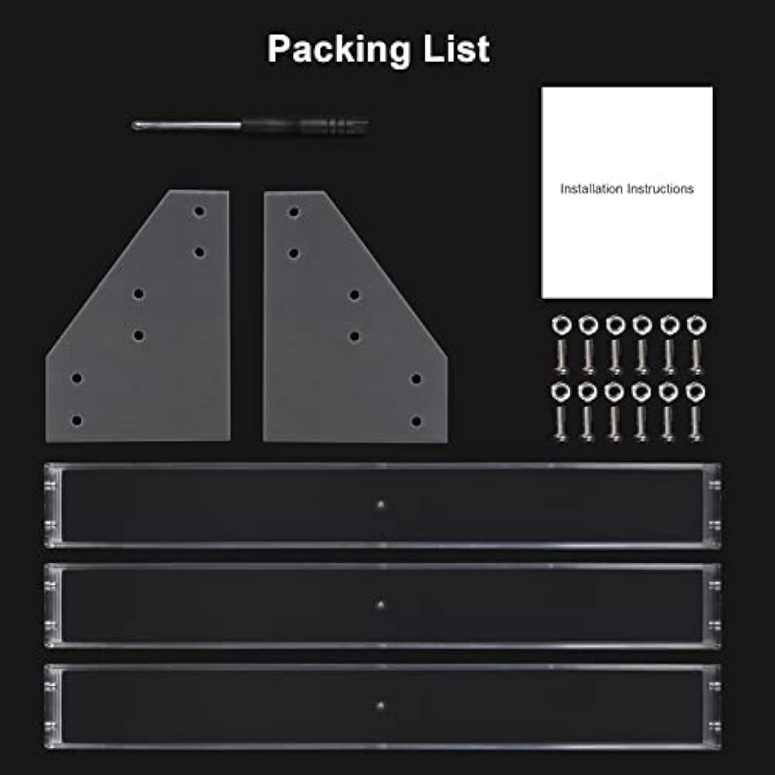 BTremary 3-Pack Clear Acrylic Nail Polish Organiser & Paint Display Stand