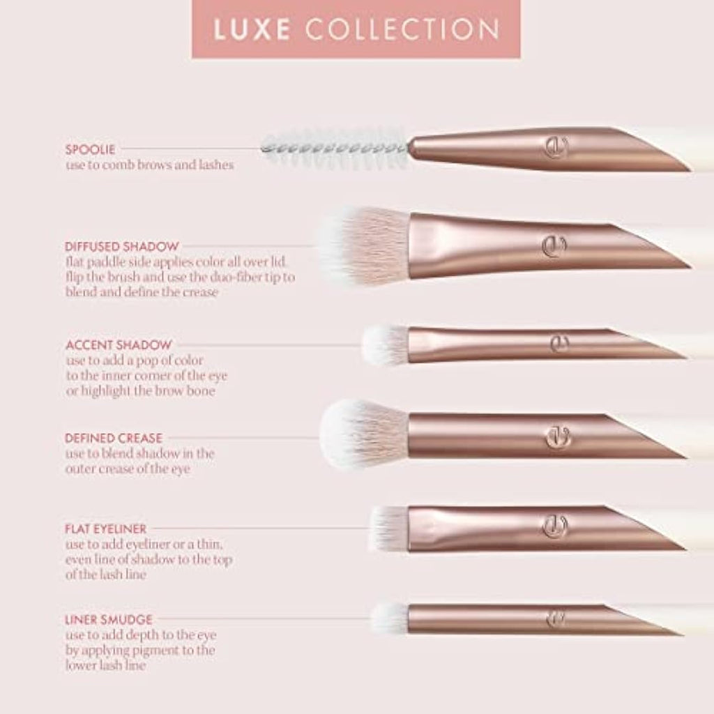 EcoTools Luxe Exquisite Eye Makeup Brush Kit | 6-Piece Precision Set