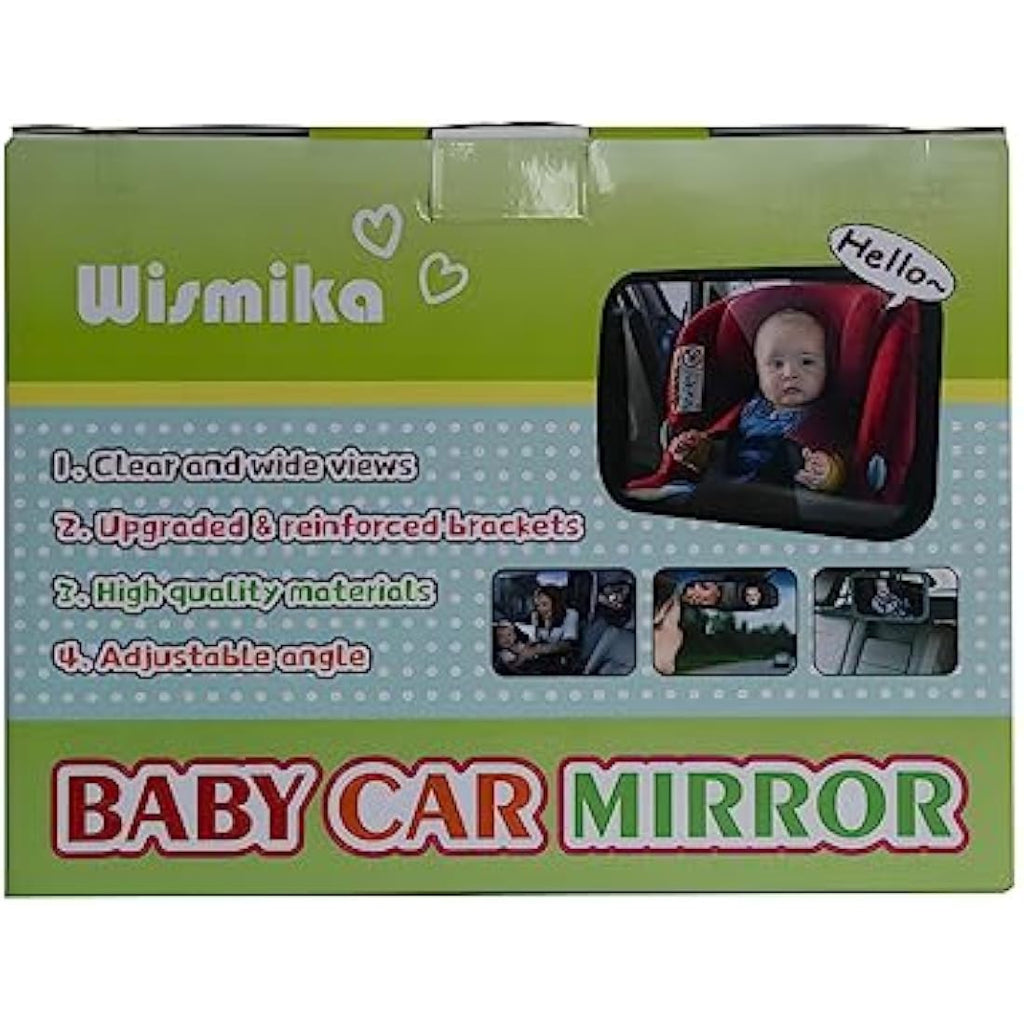 Jolof Store Baby Car Mirror | Shatterproof Wide View Rear Facing Mirror