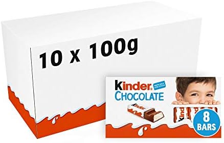 Kinder Chocolate Small Bars – Bulk Milk Chocolate Gift Box, 10 x 100g