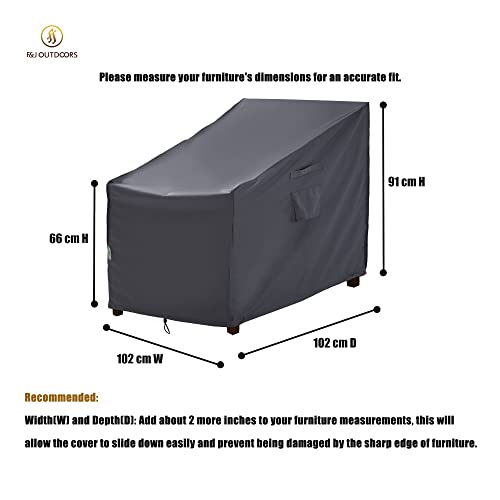 F&J Outdoors Waterproof Garden Chair Cover | Heavy Duty 600D Patio Cover