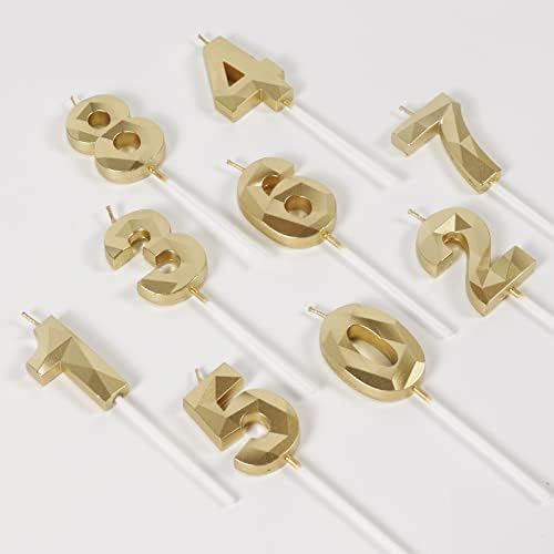Gold 40th Birthday Candles – Number 40 and Long Stick Set