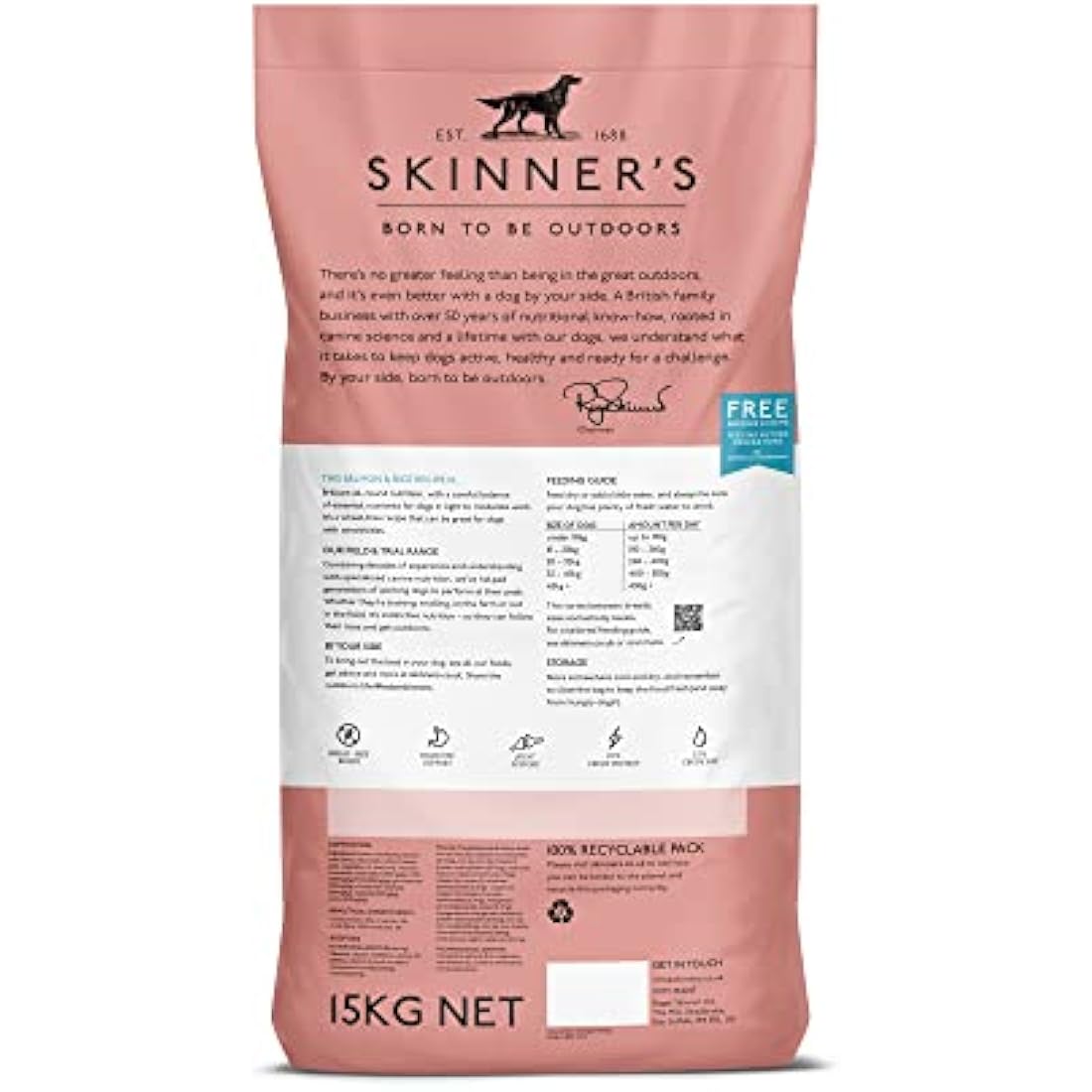 Skinner's Field & Trial Salmon & Rice Dry Working Dog Food - 15kg