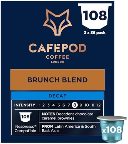 CafePod Decaf Espresso Pods – Nespresso Compatible – 108 Capsules