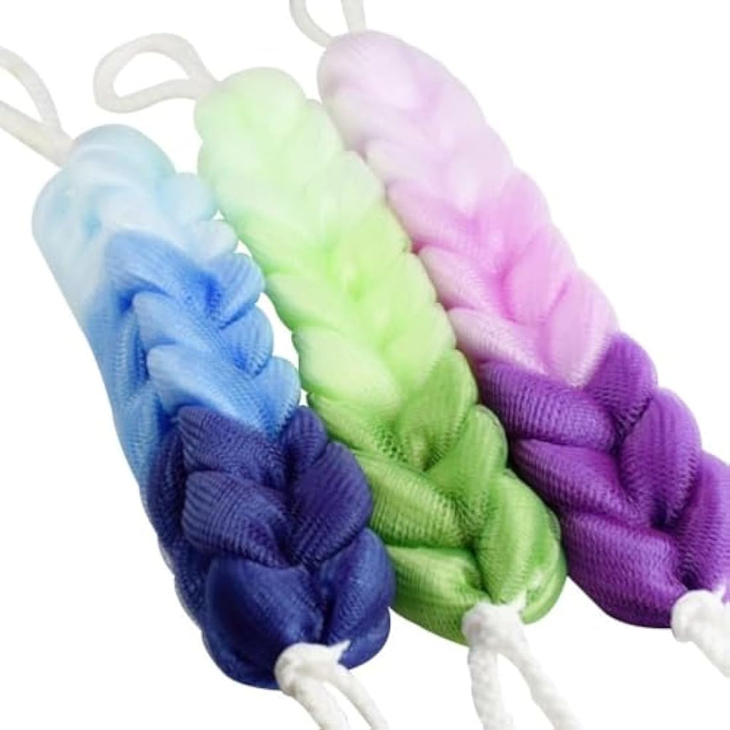 Bath Shower Mesh Puff - 3pcs Exfoliating Loofah Scrubber