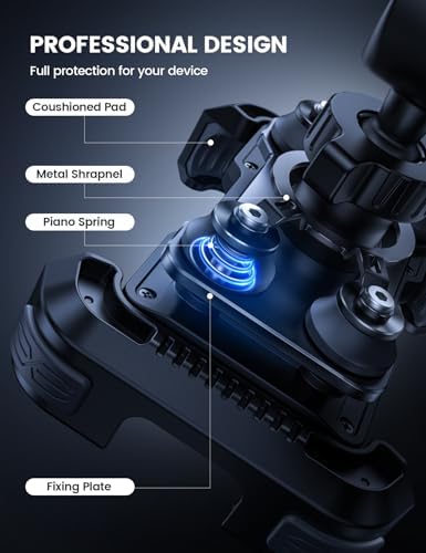 Lamicall Dual Anti-Shock Motorcycle Phone Mount – Quick Release Bike Holder