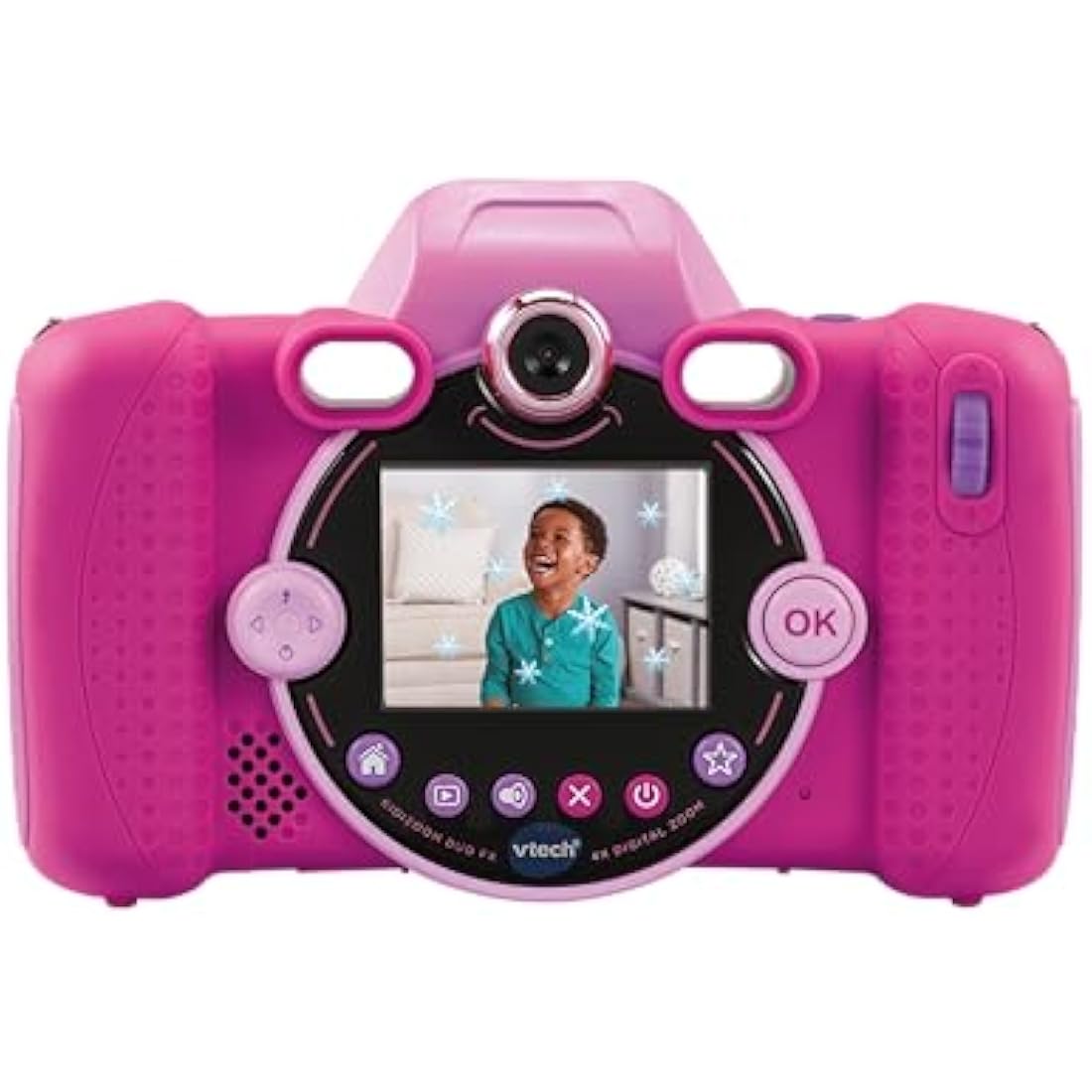 VTech KidiZoom Duo FX Kids Digital Camera | 8MP AR Filters - Pink