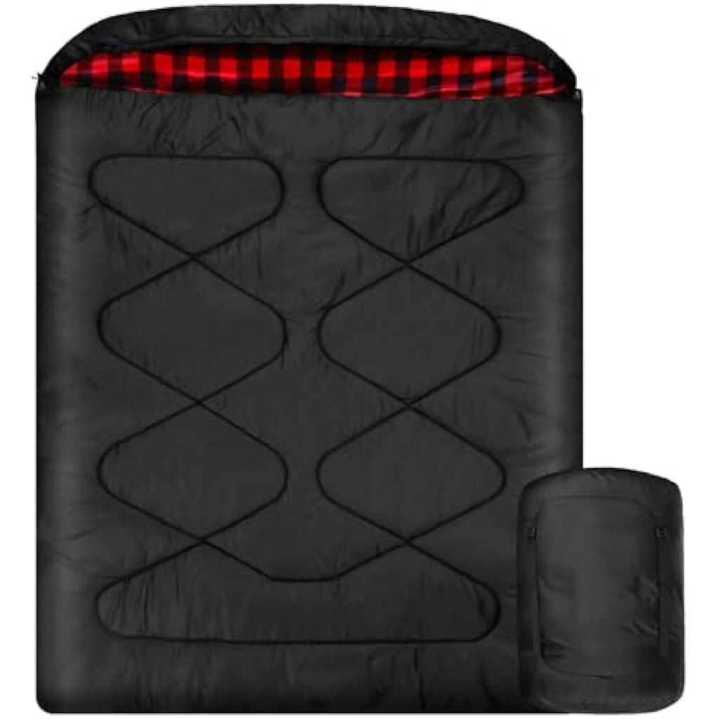 Mcota Double Sleeping Bag | Cotton Flannel Queen Size for Winter Camping