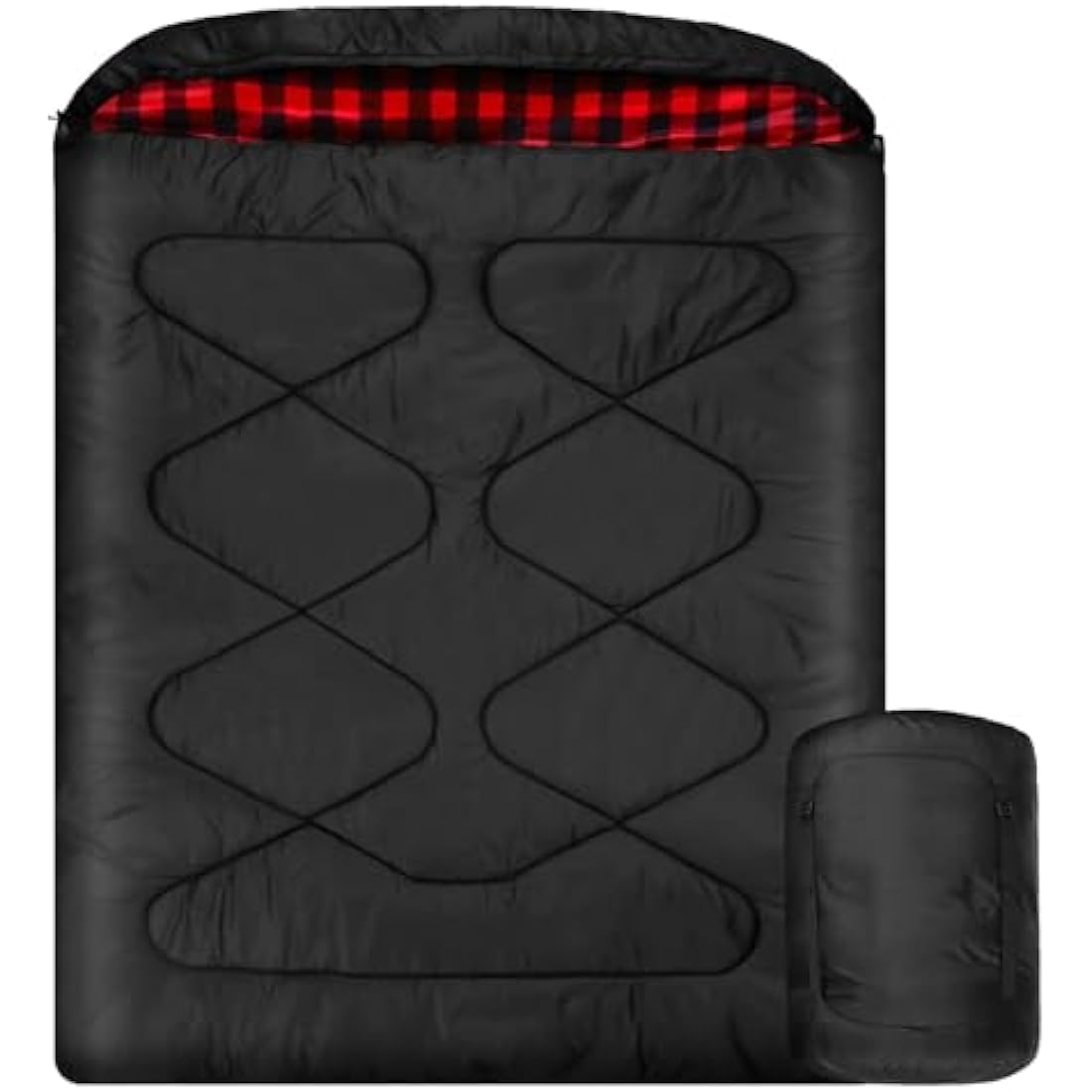 Mcota Double Sleeping Bag | Cotton Flannel Queen Size for Winter Camping
