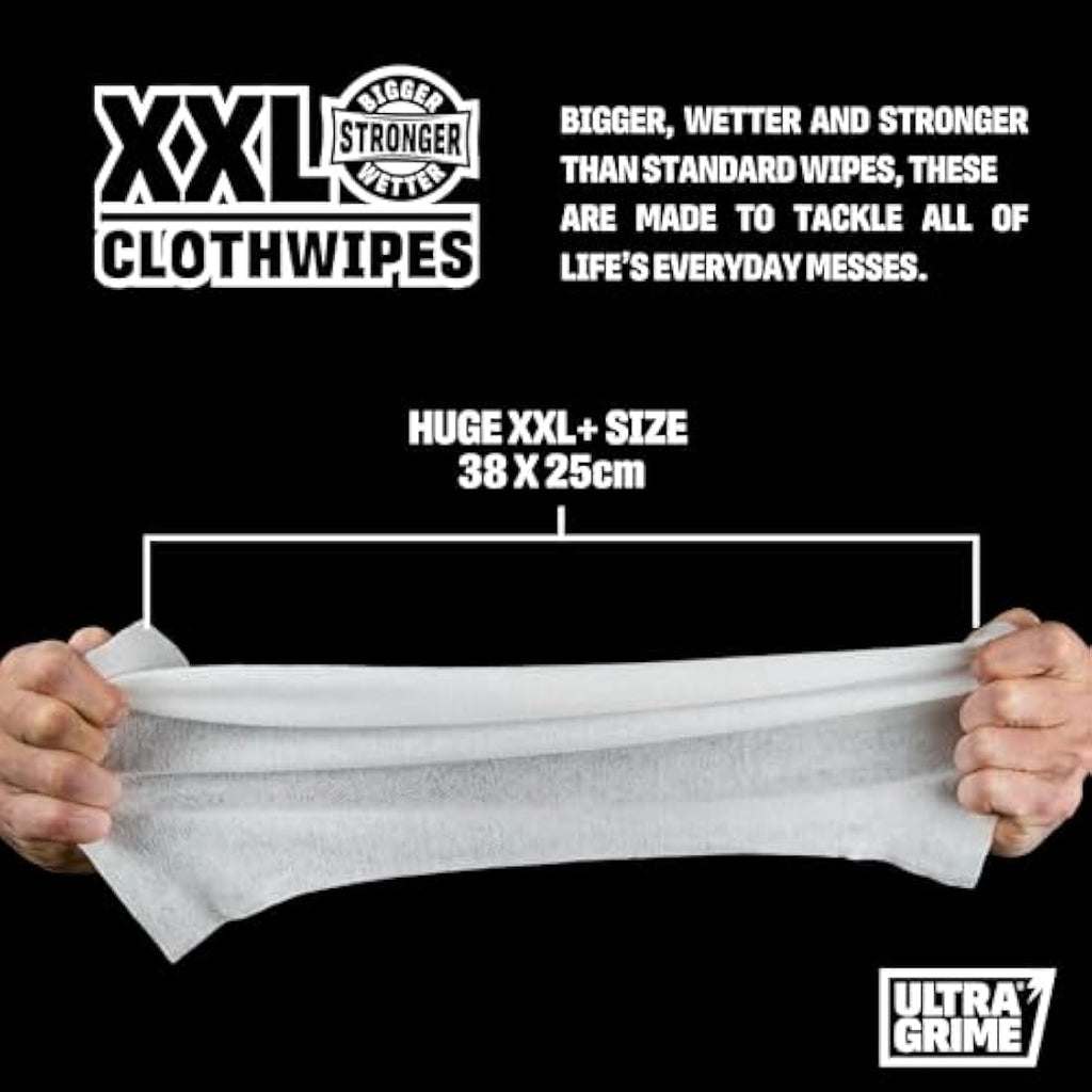 UltraGrime XXL Biodegradable Multi-Purpose Wipes | Pomelo Scent – 80pk