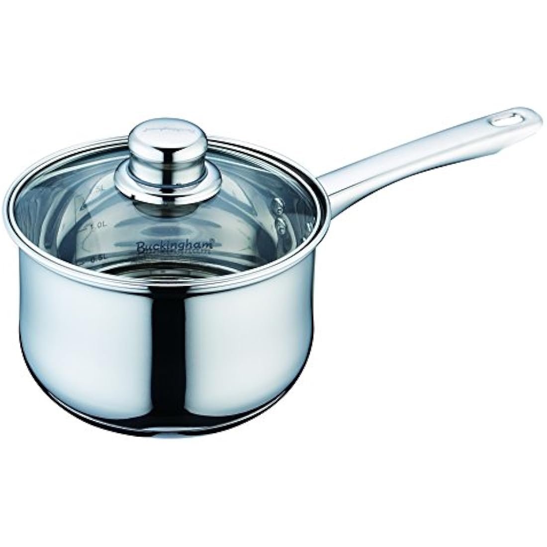 Buckingham Stainless Steel Saucepan with Glass Lid - Induction, 16cm