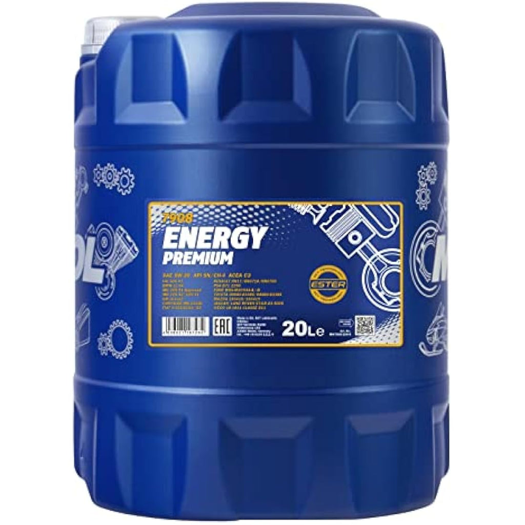 Mannol 5W-30 Energy Premium Synthetic Engine Oil C2/C3 - 20 Litre