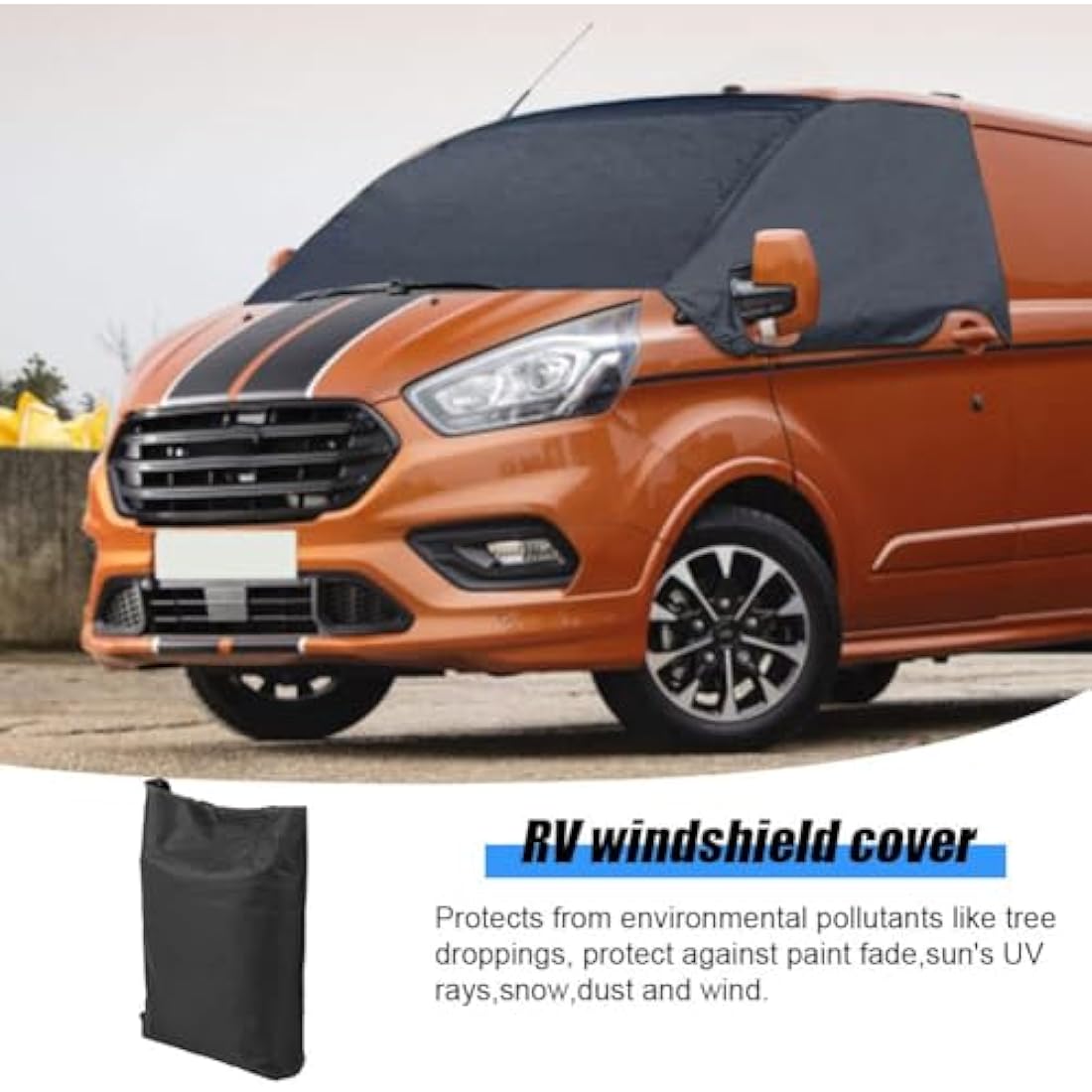 Opaltool Ford Transit Custom Windscreen Cover | 600D Waterproof Blackout Blind