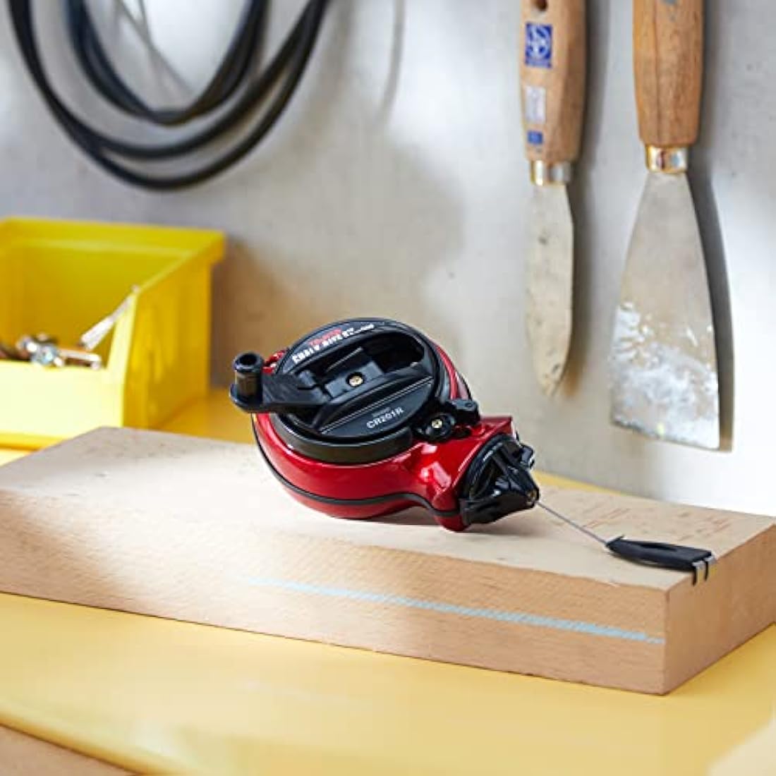 Tajima CR201RD Chalk-Rite Professional Marking Chalk Line Tool – Black