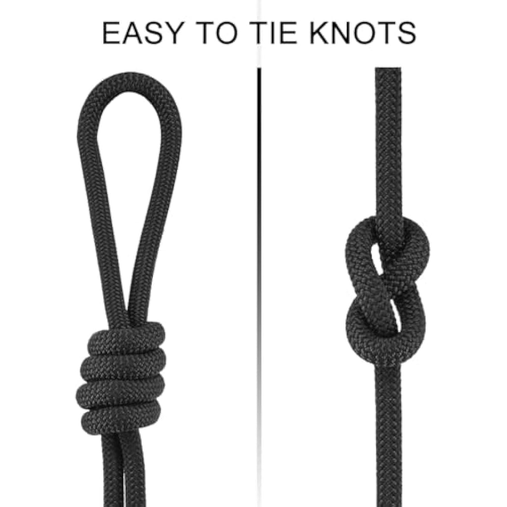 NewDoar 10mm Static Accessory Cord – 18KN High Strength Double Braid Rope