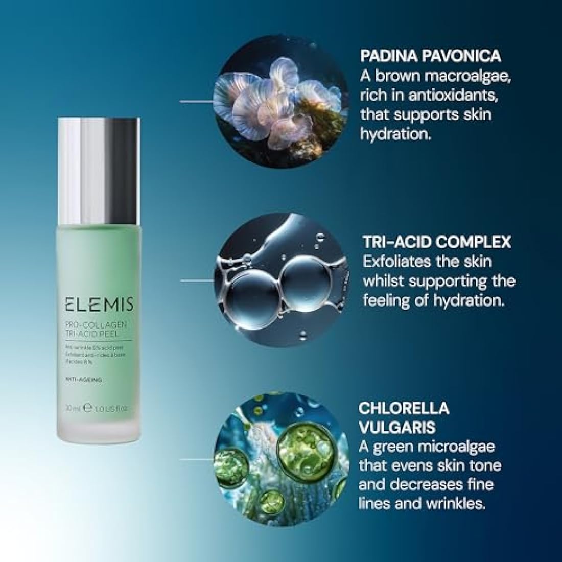 ELEMIS Pro-Collagen Tri-Acid Peel 30ml | Anti-Aging Resurfacing Treatment