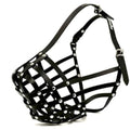 L&J Pets Black Leather Dog Muzzle for Bullmastiff & Dogue de Bordeaux