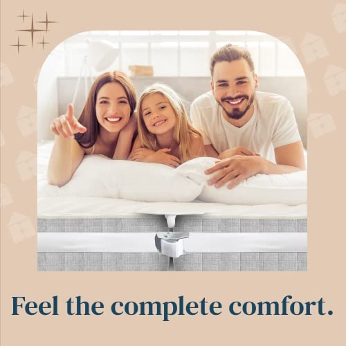 FeelAtHome 10 Inch Bed Bridge Twin to King Converter Kit with Strap