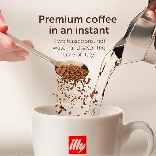 illy Intenso Dark Roast Instant Coffee – 100% Arabica – 95g (6 Pack)