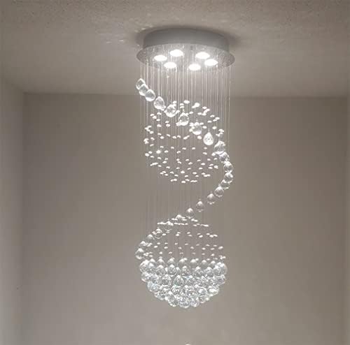 Modern K9 Crystal Chandelier – Spiral Flush Mount Light