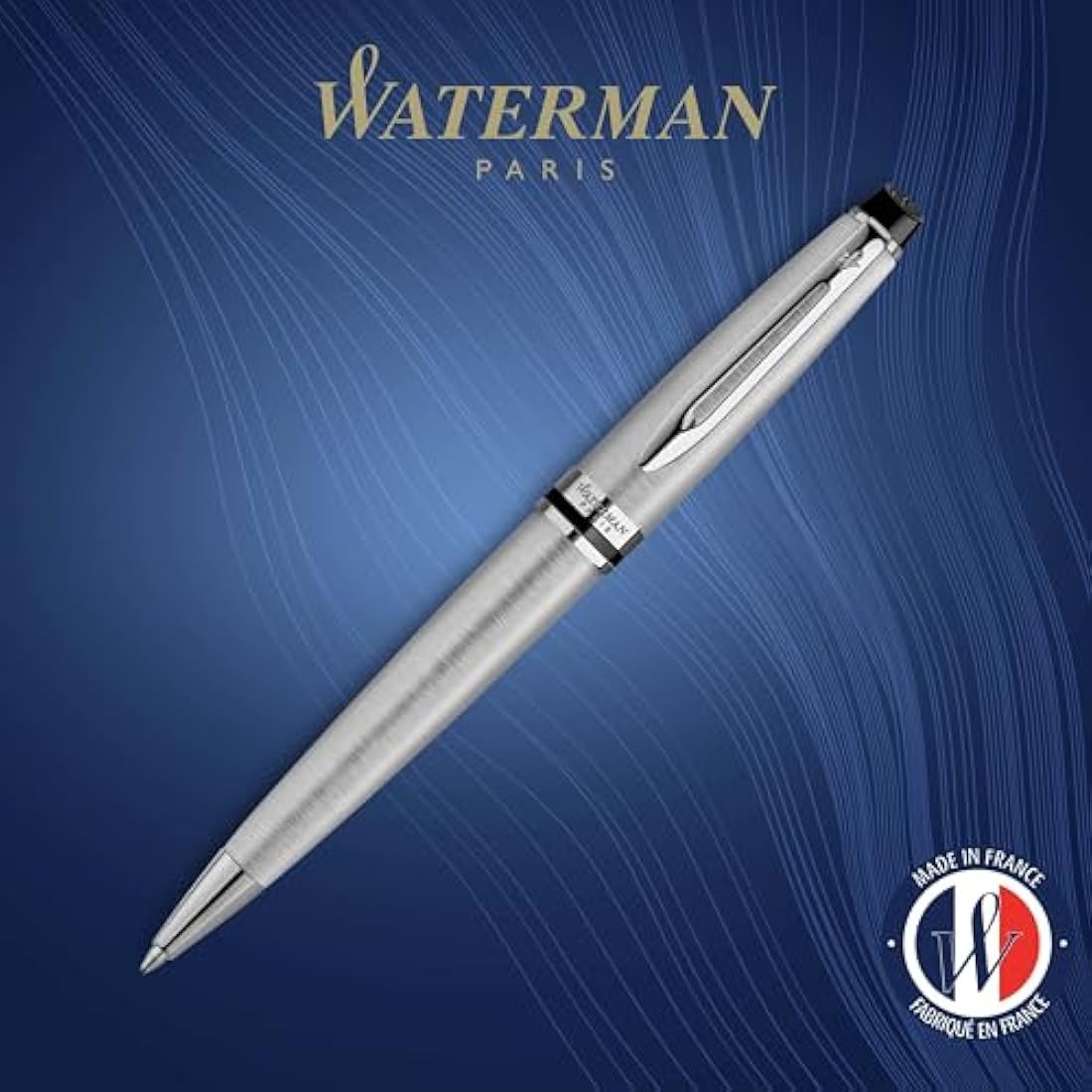 Waterman Expert Ballpoint Pen – Stainless Steel with Chrome Trim